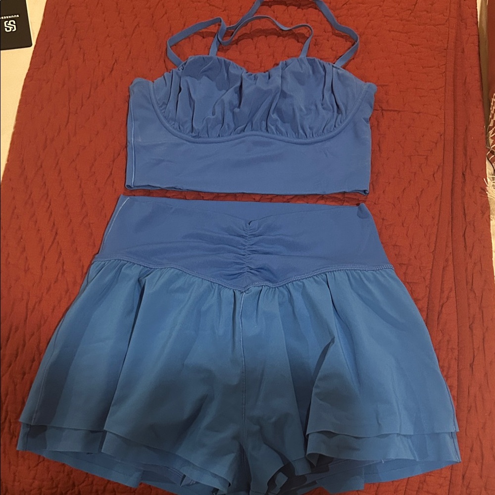 Blue Women's Workout Set